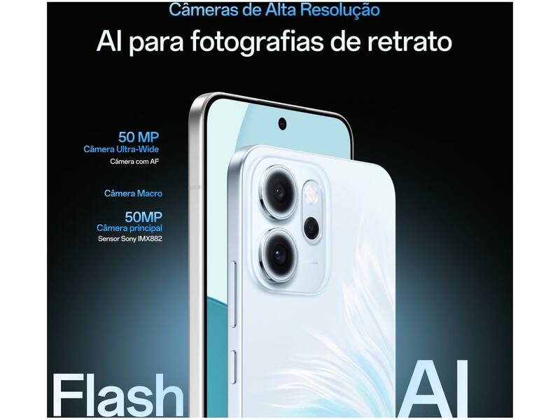 Smartphone OPPO Reno14 F 256GB 5G 12GB RAM Azul Cintilante 6,57
